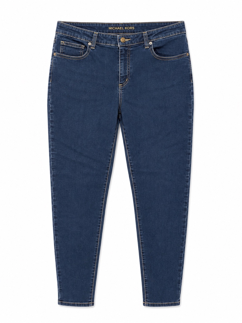 Michael Kors Navy Skinny Jeans with Gold-Tone Hardware
